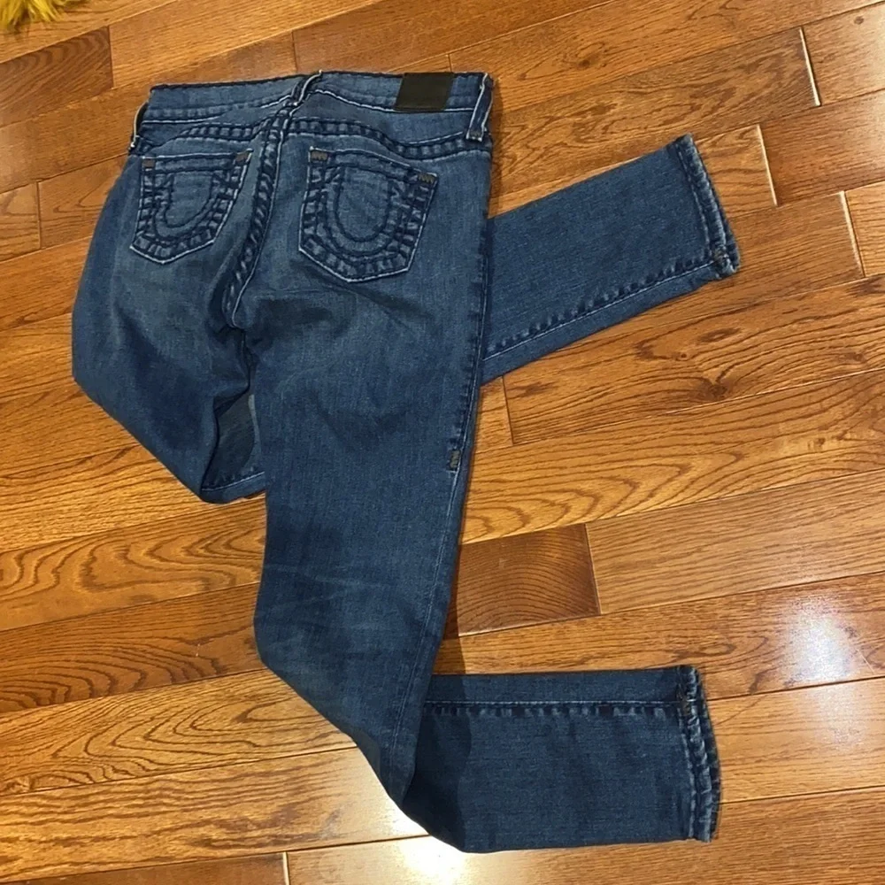 True Religion "Halle" Mid Rise super skinny Jeans Sz 25 - Picture 9 of 12